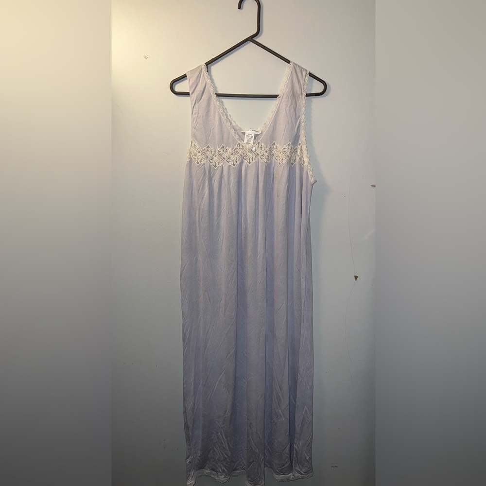 Midnight by Carole Hochman Lavender Lace Chemise